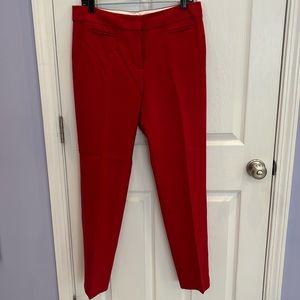 Loft Red straight leg Pants Size 8, like new